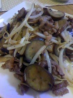 なすともやし、牛肉の炒めもの-レシピのメイン写真