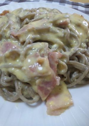 蕎麦de節約ダイエットカルボナーラ★-レシピのメイン写真