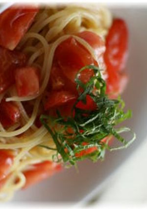 パスタ_トマトのさっぱり梅昆布茶和え-レシピのメイン写真
