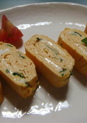 ケチャップで☆バジルとチーズの卵焼き-レシピのメイン写真