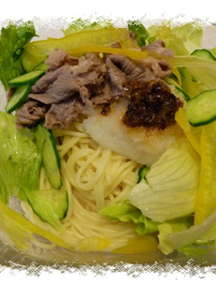 冷製専用パスタで冷しゃぶパスタ-レシピのメイン写真