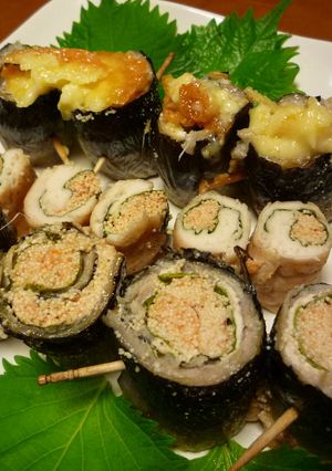さんまの明太大葉チーズ海苔巻き-レシピのメイン写真
