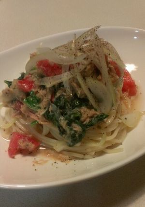 簡単!お店の味☆ツナとトマトの冷製パスタ-レシピのメイン写真