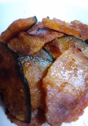 簡単♪かぼちゃとベーコンのケチャップ炒め-レシピのメイン写真