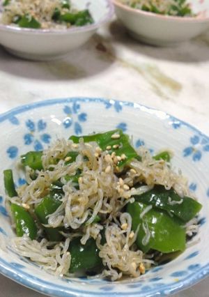 レンジで☆じゃこピーマンの和え物-レシピのメイン写真