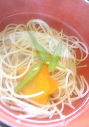 七夕に☆　そうめん入りのすまし汁-レシピのメイン写真