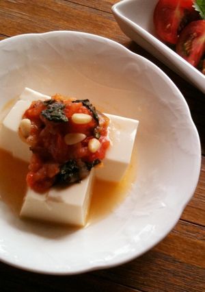 トマトバジルなお豆腐-レシピのメイン写真