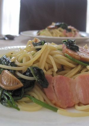 ほうれん草ときのこの和風パスタ-レシピのメイン写真