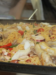 ホットプレートで豪快パスタパエリア-レシピのメイン写真