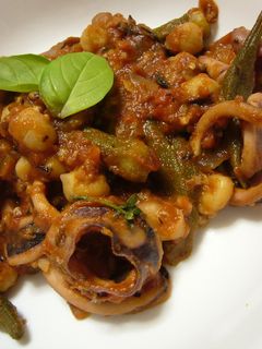 ヒヨコ豆とオクラのトマト炒め-レシピのメイン写真