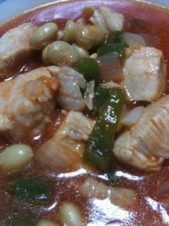 鶏肉と大豆のトマトスープ-レシピのメイン写真