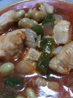 鶏肉と大豆のトマトスープ-レシピのメイン写真