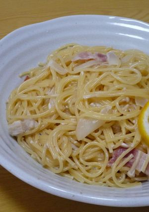 ～減塩料理～カルボナーラレモン味-レシピのメイン写真