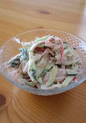 ＊１分でカニカマサラダ＊-レシピのメイン写真