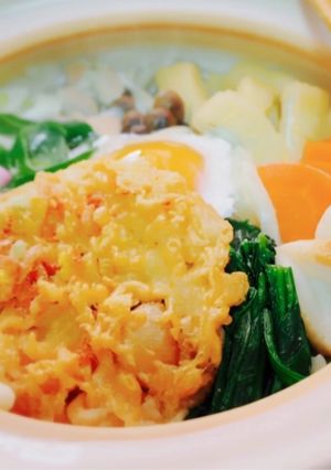 一人鍋♡白だしで作るあつあつ鍋焼きうどん-レシピのメイン写真