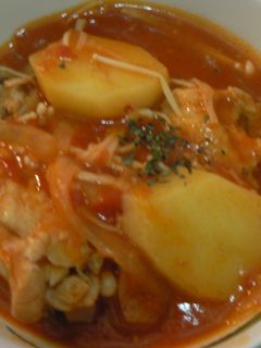 簡単おいしいチキンのトマト煮-レシピのメイン写真