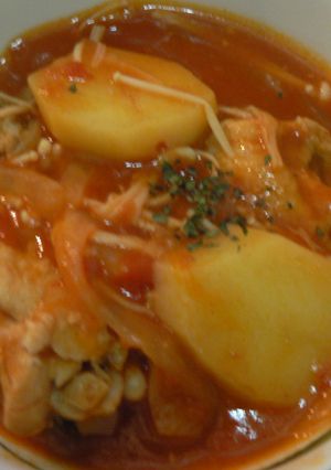 簡単おいしいチキンのトマト煮-レシピのメイン写真