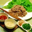 冷しゃぶのサンチュ巻き♪2種類のたれつき