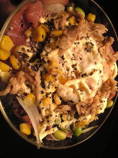 卵ハムツナコーン枝豆玉葱マヨチーズマリネ-レシピのメイン写真