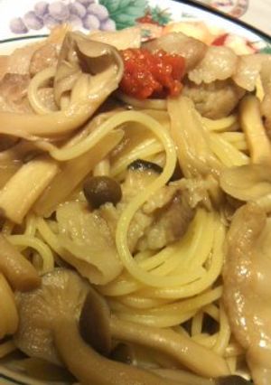 キノコと豚バラの柚子胡椒パスタ-レシピのメイン写真