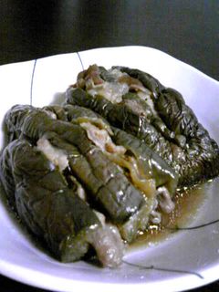 なすに豚肉挟みました!煮。-レシピのメイン写真