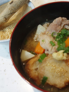 仙台麩と豚肉の食べる味噌汁-レシピのメイン写真