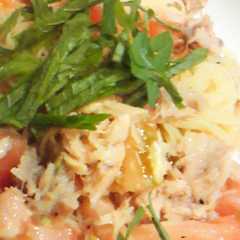 รูปของ 自慢★ツナとトマトの冷製パスタ