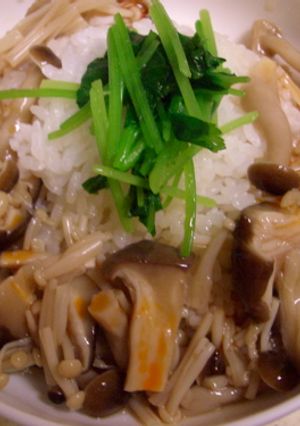 冷しキノコのぶっかけ丼-レシピのメイン写真