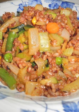 野菜たっぷりのキムチ味玄米チャーハン-レシピのメイン写真