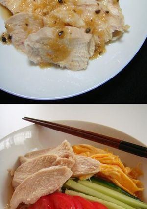 　鶏ムネで簡単蒸し鶏～スピード料理～-レシピのメイン写真