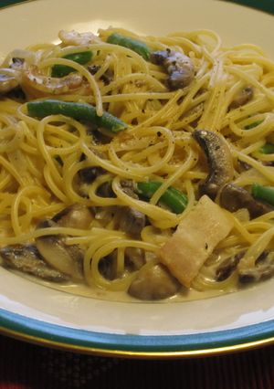 マッシュルームのWチーズパスタ-レシピのメイン写真