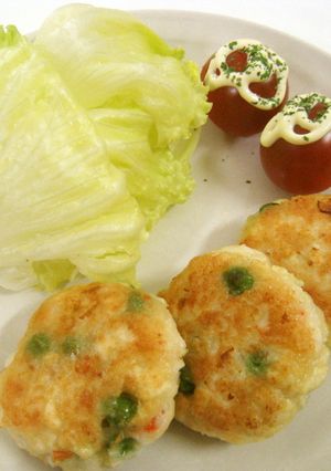 豆腐とはんぺんで♪えびのふんわり焼き-レシピのメイン写真