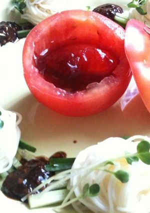ひとくちそうめん トマトの器で-レシピのメイン写真