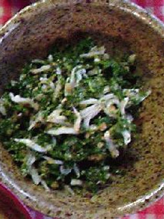 はなびし草の人参葉とジャコの胡麻和え-レシピのメイン写真