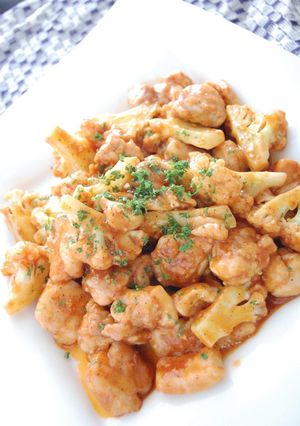 鶏肉とカリフラワーの洋風チリソース-レシピのメイン写真