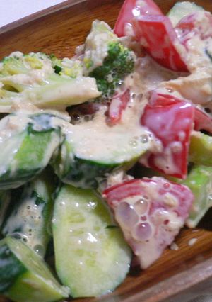 激うま♡たまねぎドレの夏野菜サラダ♪-レシピのメイン写真