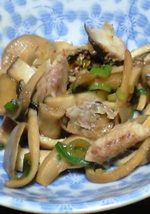 ｴﾘﾝｷﾞとしめじ&鯵の身炒め-レシピのメイン写真