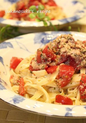夏スパ☆トマトとツナ冷製パスタ-レシピのメイン写真