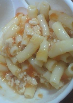 ﾄﾏﾄと鶏のﾏｶﾛﾆﾊﾟｽﾀ風〜離乳食〜-レシピのメイン写真