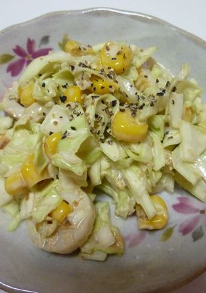 キャベツとコーンのおかかマヨ和え★-レシピのメイン写真