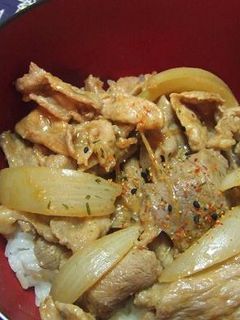 ノンオイル♪味噌豚丼-レシピのメイン写真