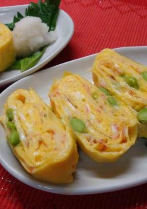 オホーツクで作ったよ！枝豆入り厚焼き玉子-レシピのメイン写真