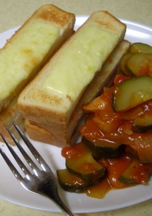 チーズトーストで冷やしラタトィユ-レシピのメイン写真