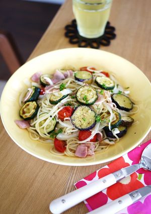 茄子とズッキーニのパスタ-レシピのメイン写真