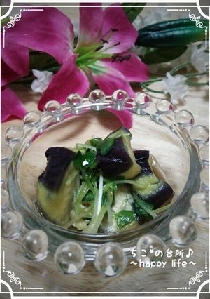 ナスと貝割れのお浸し〜ゆず胡椒風味〜-レシピのメイン写真