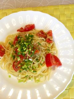 ★トマトとツナの柚子胡椒パスタ☆ランチ♡-レシピのメイン写真