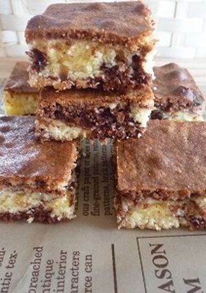 スクエアマーブルケーキ-レシピのメイン写真