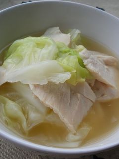 鶏ハムとキャベツのスープ-レシピのメイン写真