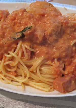 エビごろごろトマトクリームスパゲティ-レシピのメイン写真
