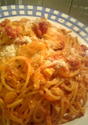 トマト缶鶏肉パスタ-レシピのメイン写真